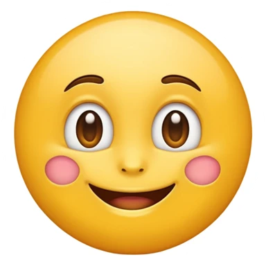 Emoji, yellow round teasing smile sticker