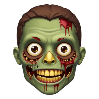 Quero um zumbi com a pele morena, com machucados no rosto (poucos) com dentes de ouro sticker