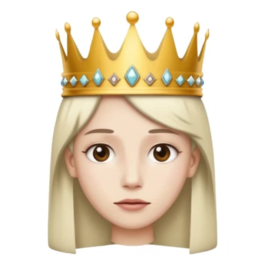 White crown skinny sticker