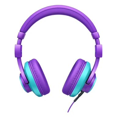 Glitter Purple and Cian headset sticker