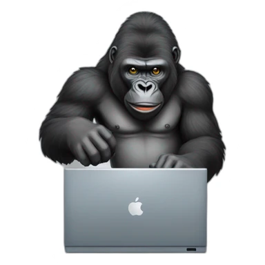 gorilla software engineer using a computer sticker
