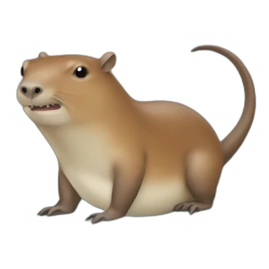 Capibara sur un requin sticker