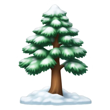 snowy pine tree sticker