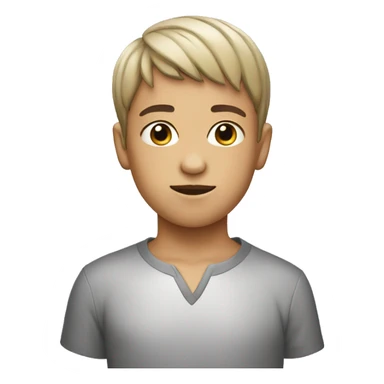 Boy with bowl haircut sticker