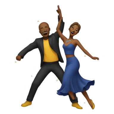 Dos personas bailando bajo las estrellas  sticker