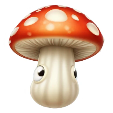 Fly agaric with eyes laughs sticker