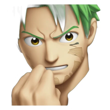 Zoro avec un carte dans les mains sticker