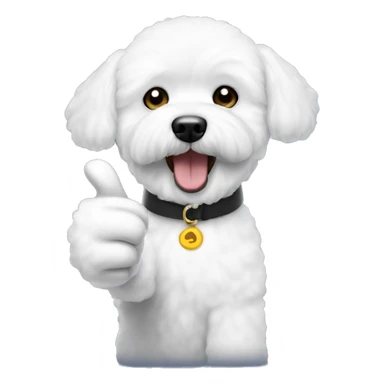 Bichon Frise thumbs up sticker