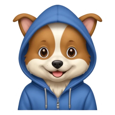 Dog wesring a hoddie  sticker