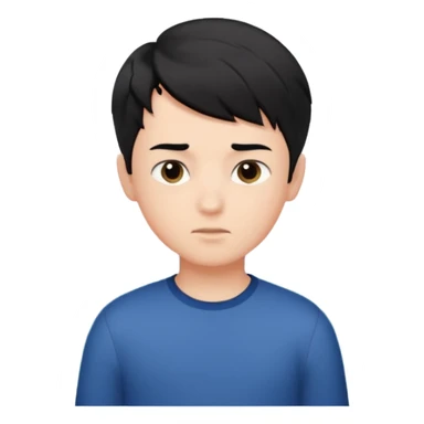 boy with short black hair, ocean air, perfectionist sticker