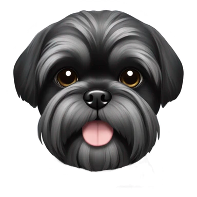 Black shitzu black fur sticker