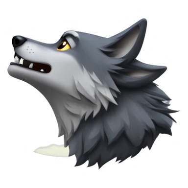 Wolf howling at the moon sticker