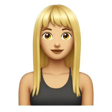 Chica rubia con flequillo sticker