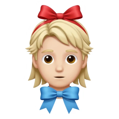 Caseoh but with with a ribbon on his hair sticker