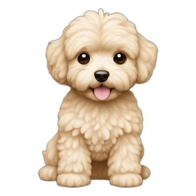 Maltipoo dog beige sticker