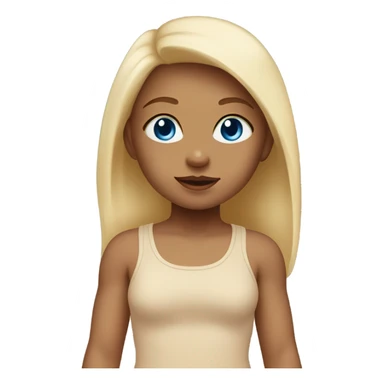 baby girl with blue eyes blonde in beige bodysuit  sticker