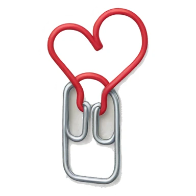 paper clip heart  sticker