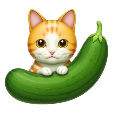 Cucumber cat sticker