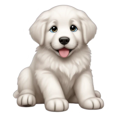 Great pyrenees puppy sticker