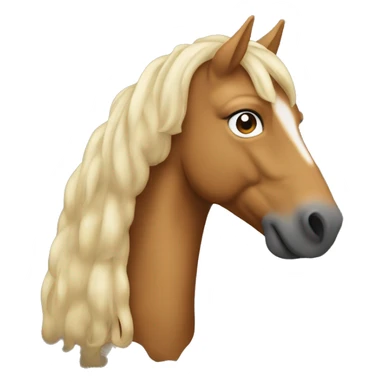 Hellbraunes Pferd mit Punkt als blesse sticker