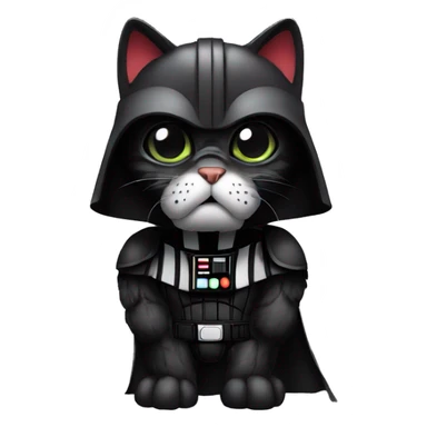 darth vader big cat sticker