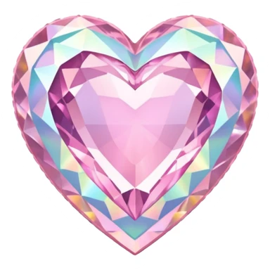 pastel heart with a pastel gem border sticker