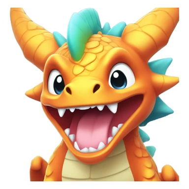 Kawaii Bright Dragon Pokémon sticker