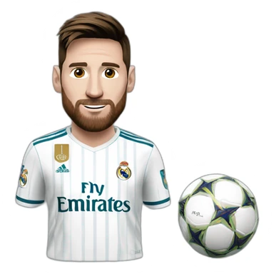 Messi avec le maillot du Real Madrid sticker