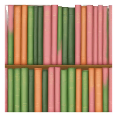 pink, green, and orange books sticker