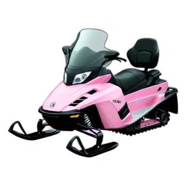 Snow mobile fast sports pink sticker