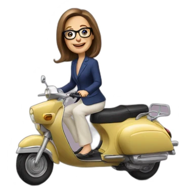 Françoise Hollande sur unscooter sticker