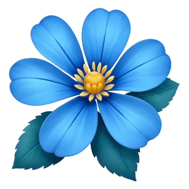 Blue flower sticker