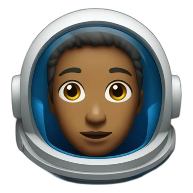 Space explorer with blue spacesuit sticker