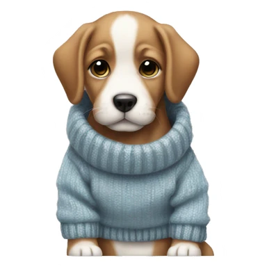 Puppy in sweater sticker