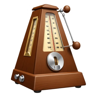 classic wooden metronome with swinging arm sticker