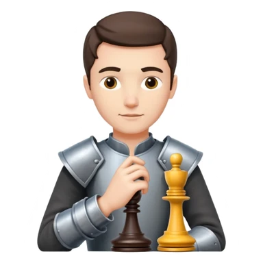 Chess Player holding a knight piece,Chess club. sticker