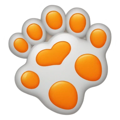 Furry feet with orange pawpads sticker