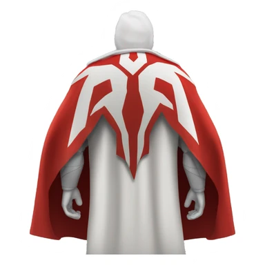 red hero cape back view sticker