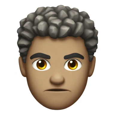 A Young angry greek God in Stone  sticker