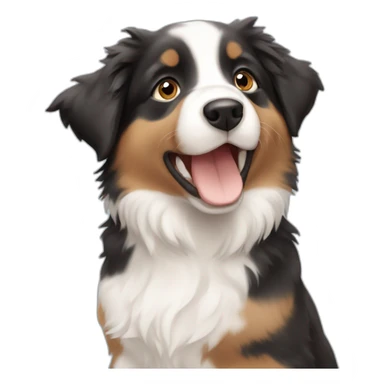 An Australian shepherd puppy sticker