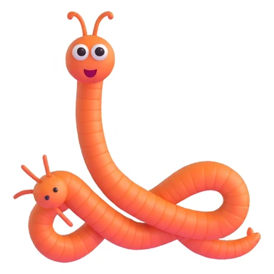 colorful worm sticker
