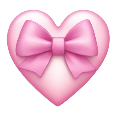 Pink light heart with bow sticker