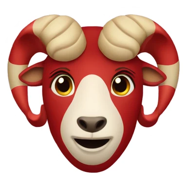 Red Aries zodiac symbol  sticker