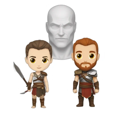 kratos and atreus sticker