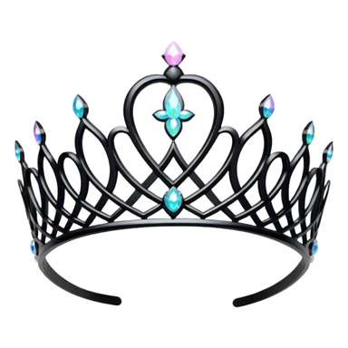 Sparkly Holographic And Jet Black Princess Tiara sticker