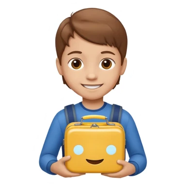 child with lunchbox sticker