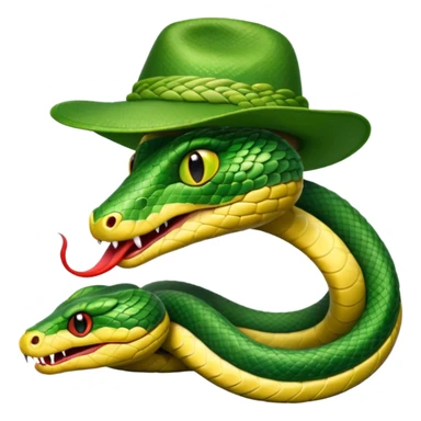 şapka takan yılan sticker