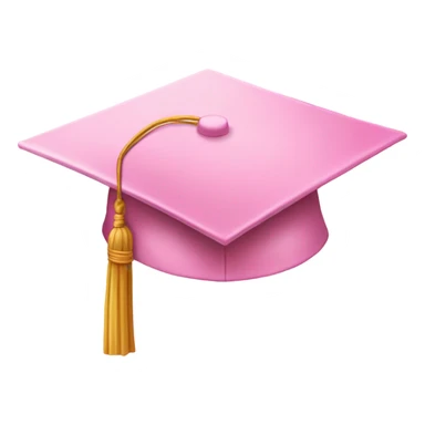 light pink graduate hat sticker