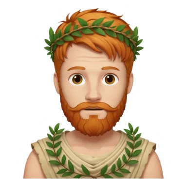 ancient greek man with ginger hair and beard sticker