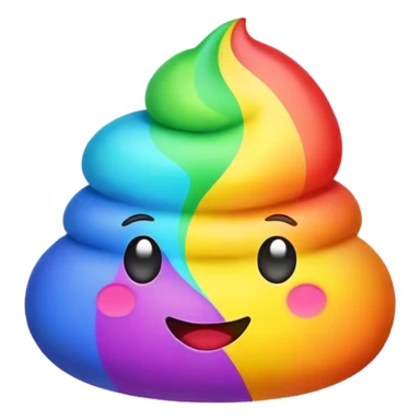 Rainbow poop color full *Old Emojis* sticker